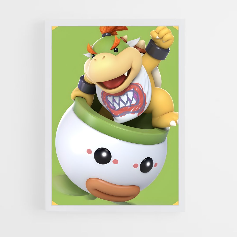 Poster Junior Bowser – affiche Mario (vue 3)